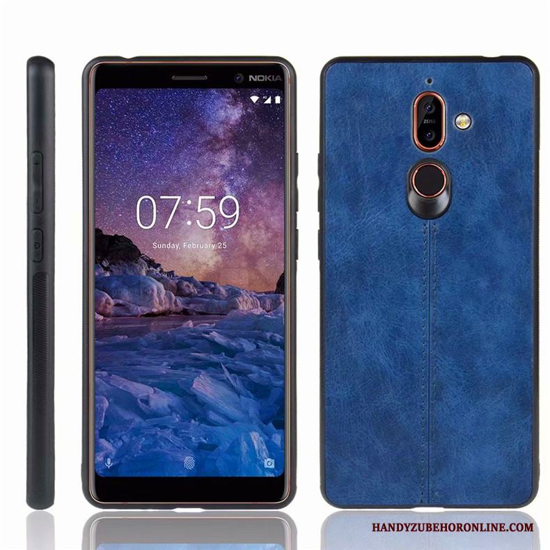 Nokia 7 Plus Skal Skydd Blå Fodral Telefon Mobil Telefon Fallskydd