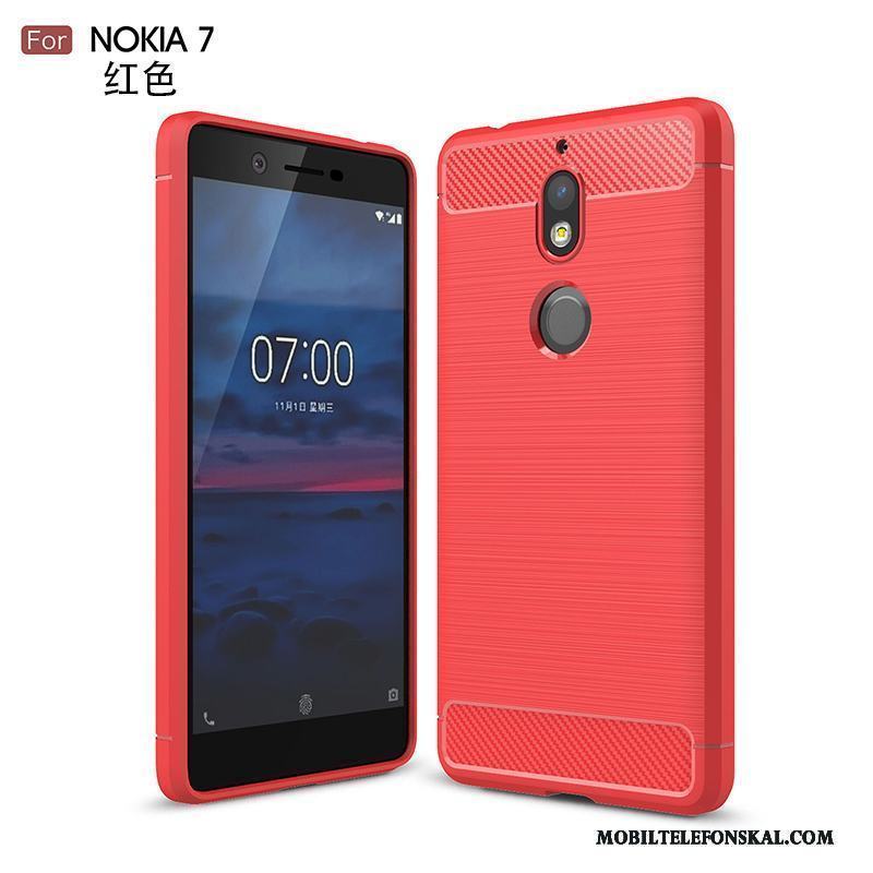 Nokia 7 Skal Svart Mjuk Silikon Skydd All Inclusive Fodral Fallskydd