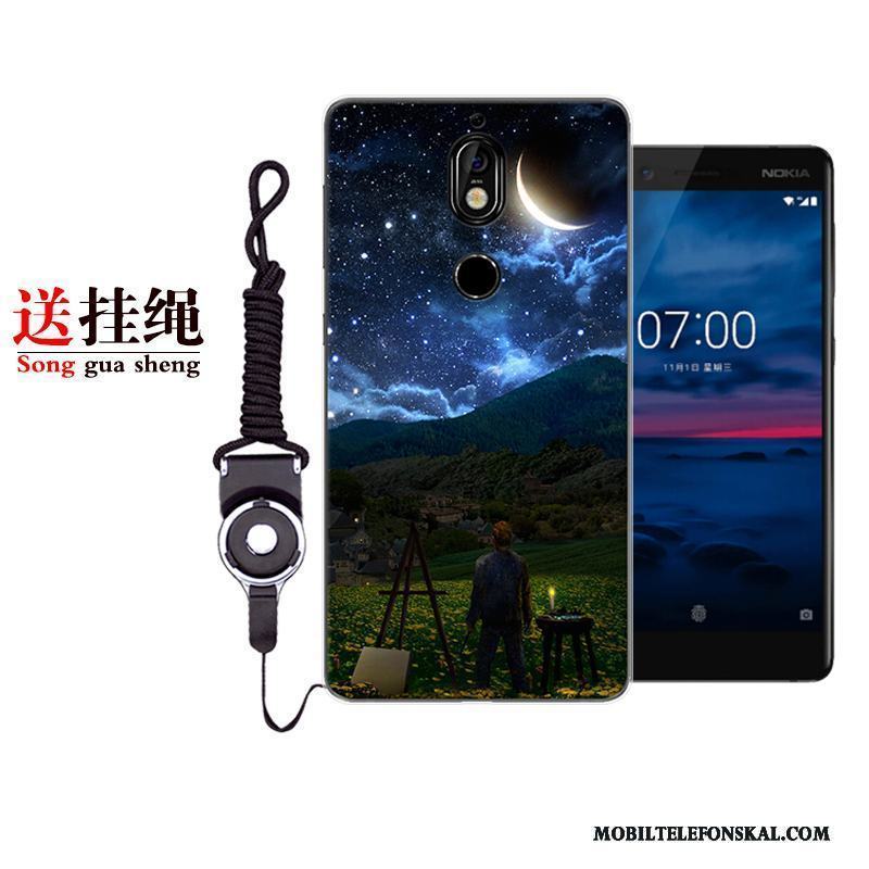 Nokia 7 Tecknat Trend Personlighet Fallskydd Skal Telefon Fodral Rosa