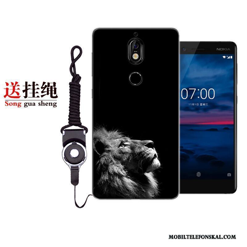 Nokia 7 Tecknat Trend Personlighet Fallskydd Skal Telefon Fodral Rosa