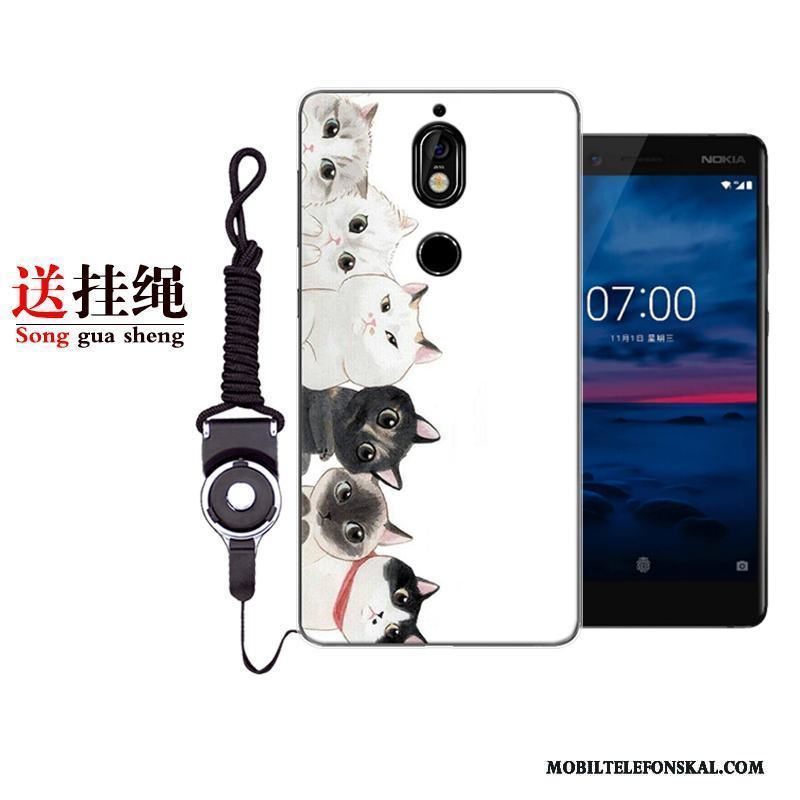 Nokia 7 Tecknat Trend Personlighet Fallskydd Skal Telefon Fodral Rosa