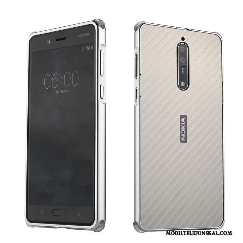 Nokia 8 Frame Skydd Rosa Guld Fodral All Inclusive Fallskydd Skal Telefon