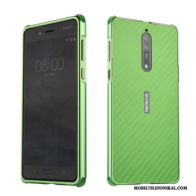Nokia 8 Frame Skydd Rosa Guld Fodral All Inclusive Fallskydd Skal Telefon