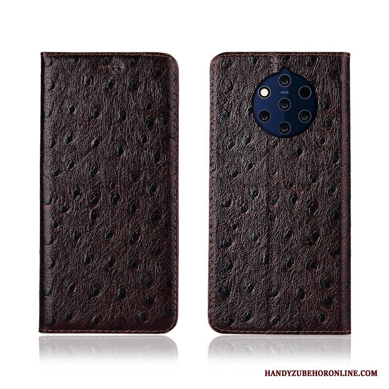 Nokia 9 Pureview Skal Fodral Ny Mobil Telefon Äkta Läder Silikon Mjuk Clamshell