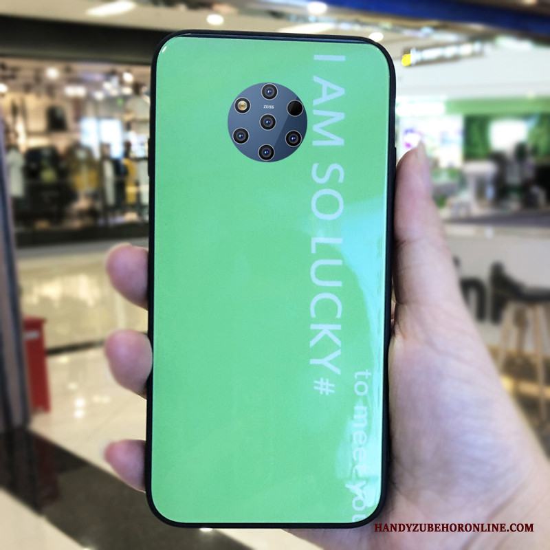 Nokia 9 Pureview Skal Mobil Telefon Enkel Mjuk Nubuck Mode Grön