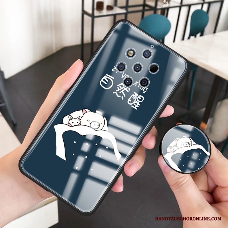 Nokia 9 Pureview Skal Tecknat Fallskydd Mode Ny Pu Fodral Trend Varumärke
