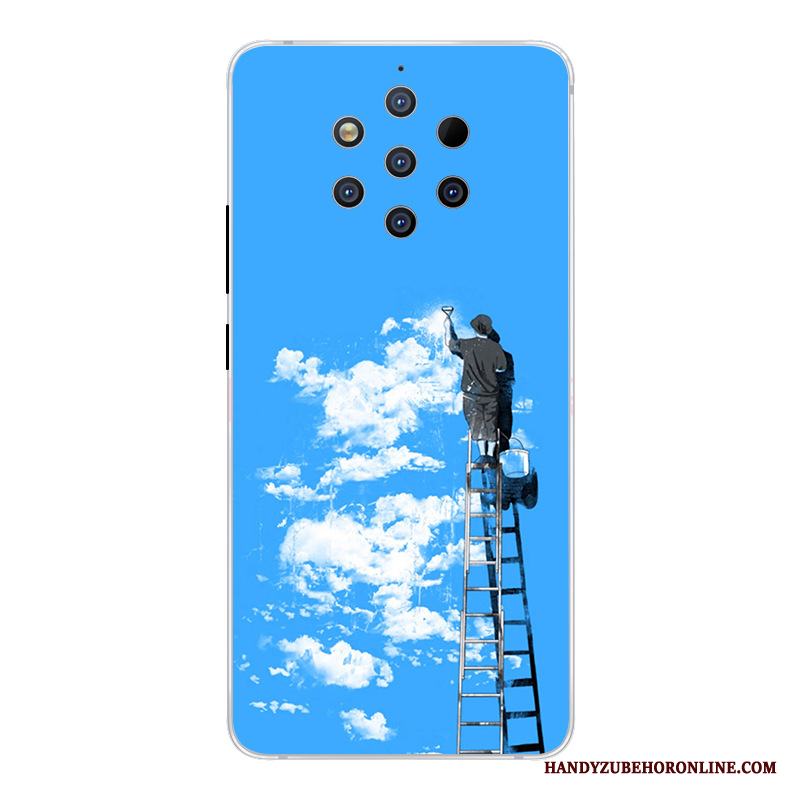 Nokia 9 Pureview Skydd Tecknat Fallskydd Fodral Skal Telefon Kreativa Rosa