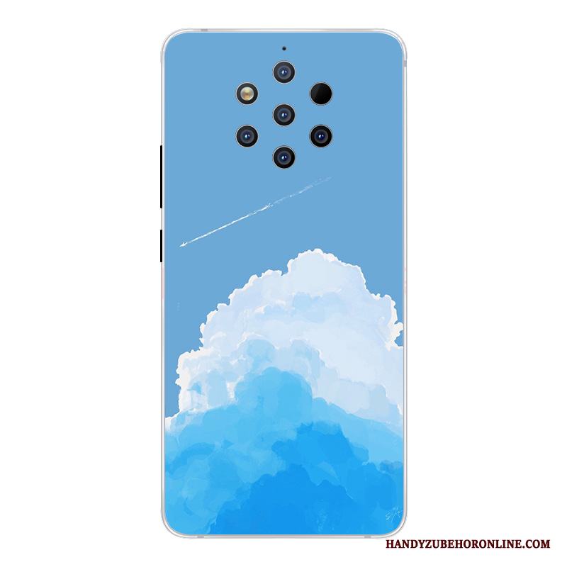 Nokia 9 Pureview Skydd Tecknat Fallskydd Fodral Skal Telefon Kreativa Rosa