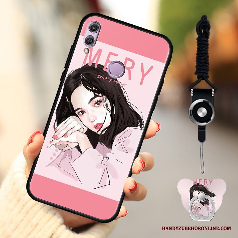Redmi 7 Hängsmycken Tecknat Skal Telefon Röd Fallskydd Mörkblå Mjuk