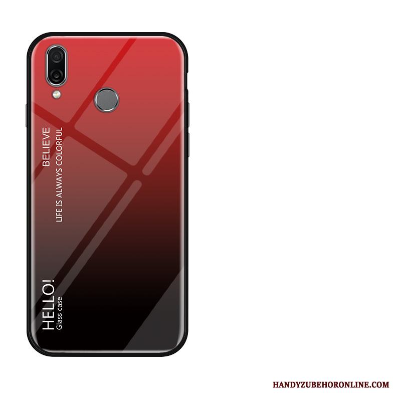 Redmi 7 Liten Skal Telefon Silikon Härdat Glas Skydd Gul Röd