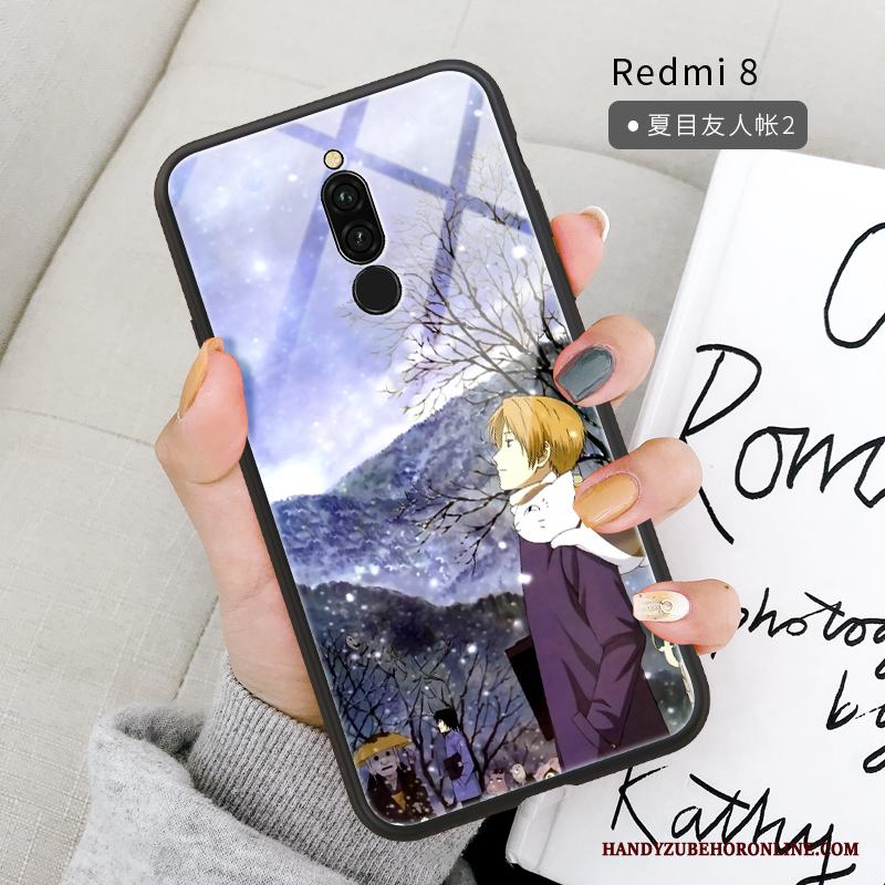 Redmi 8 Skal Hängsmycken Fodral Skydd Liten Net Red Spegel Support