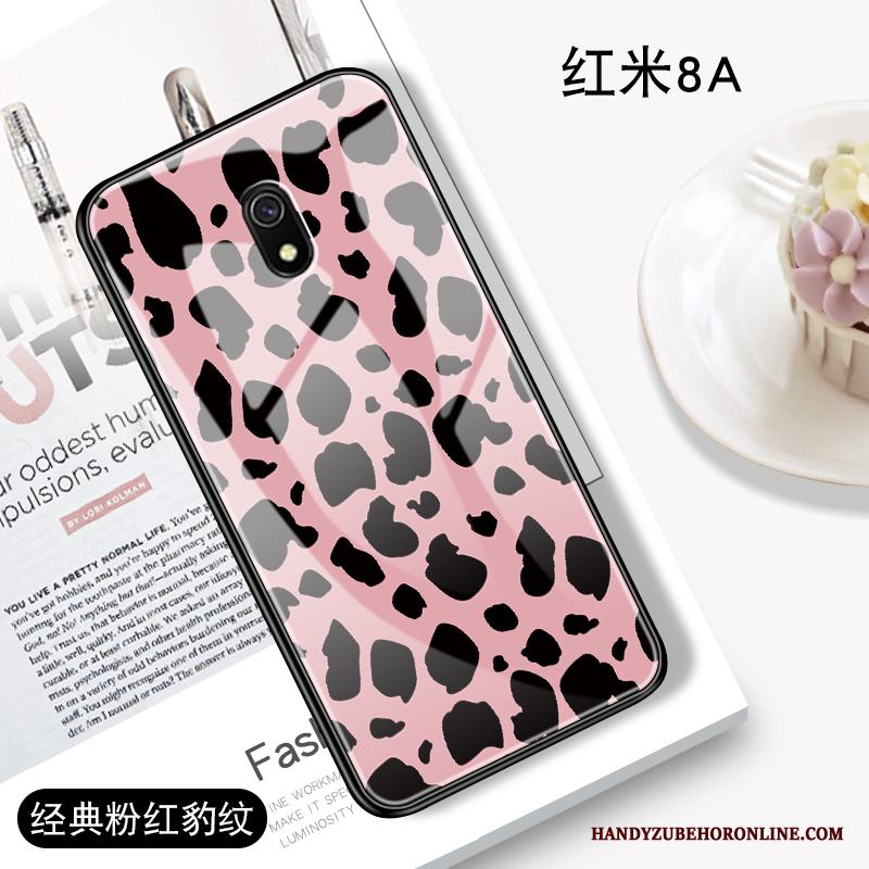 Redmi 8a Enkel All Inclusive Skal Telefon Kreativa Röd Liten Leopard