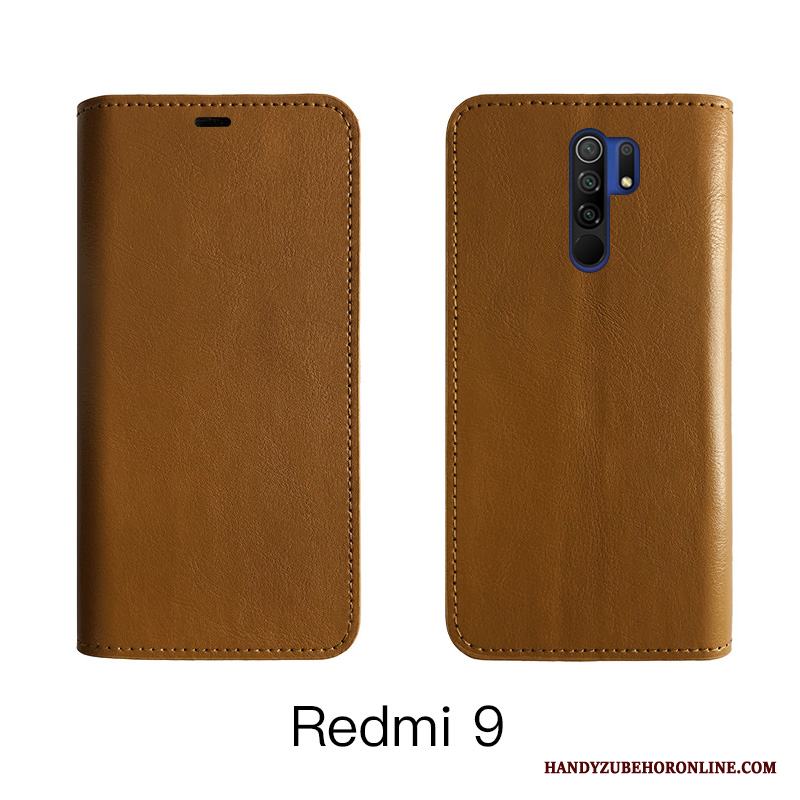 Redmi 9 Business Röd Skal Telefon Fodral Skydd All Inclusive Läder