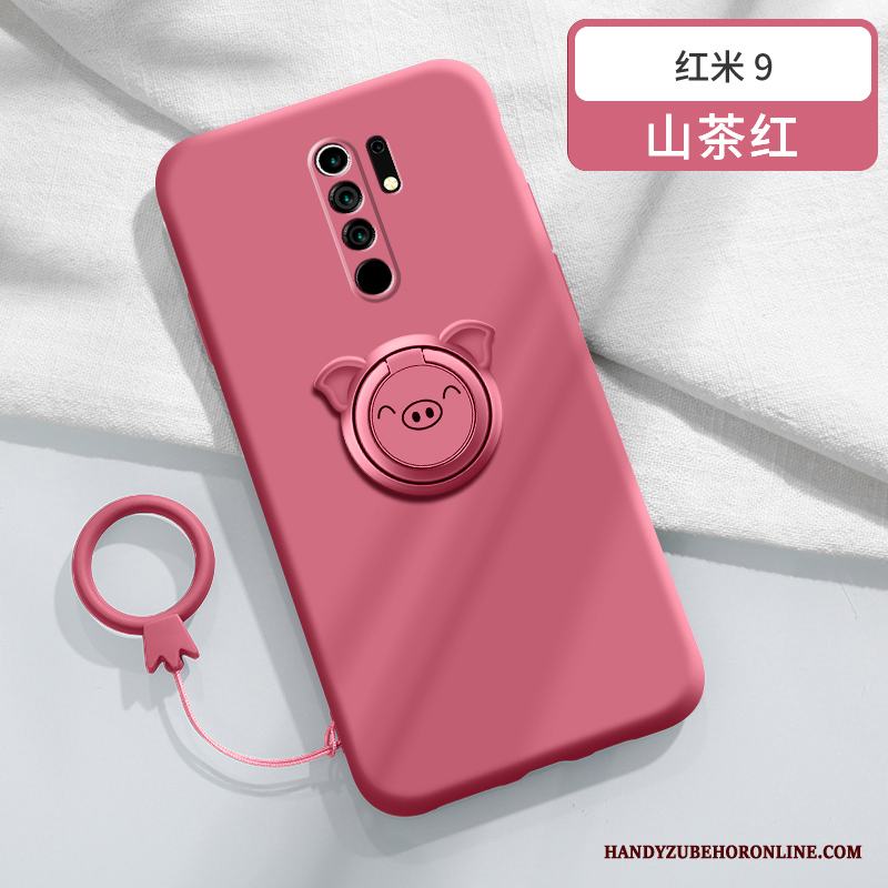 Redmi 9 Skal Telefon Support Magnetic Fodral Röd Kreativa Söt