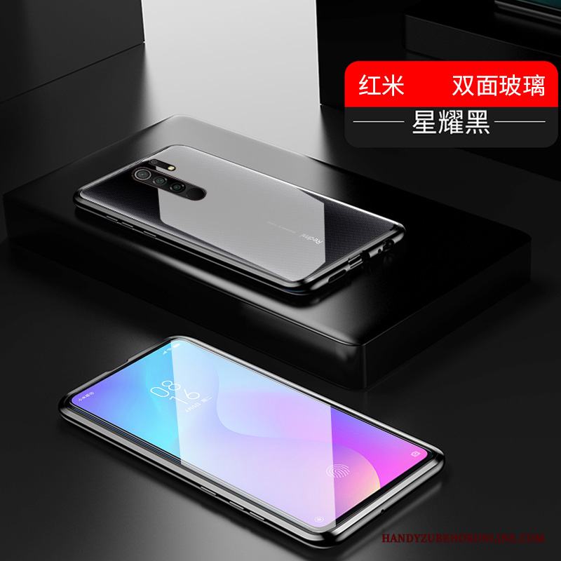 Redmi 9 Täcka Transparent Skydd Reversibel Skal Telefon Magnetic Glas