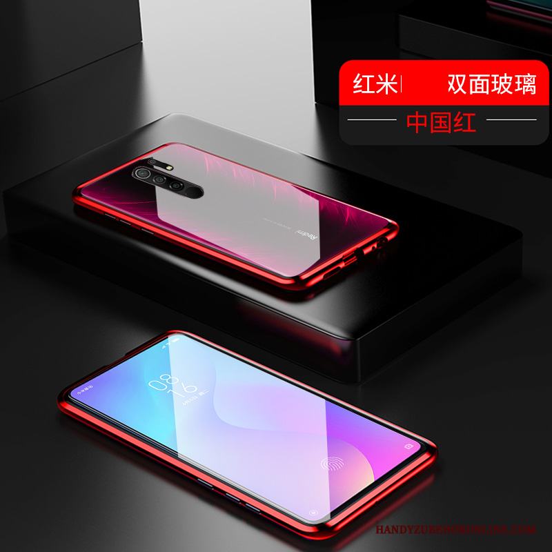 Redmi 9 Täcka Transparent Skydd Reversibel Skal Telefon Magnetic Glas