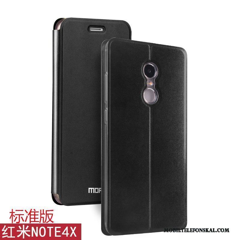 Redmi Note 4x Clamshell Läderfodral All Inclusive Skydd Skal Telefon Rosa Liten