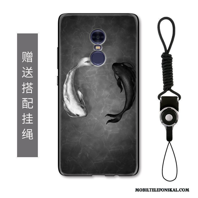 Redmi Note 4x Kreativa Skal Konst Carp Telefon Svart Lättnad
