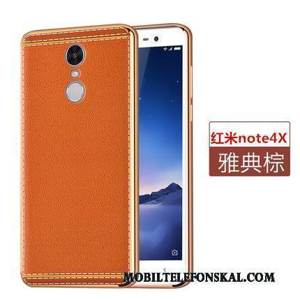 Redmi Note 4x Skydd Läderfodral Mönster Skal Telefon Liten Mjuk Röd