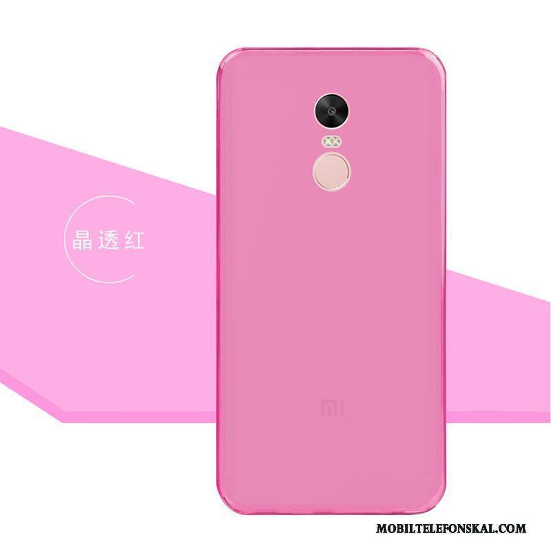 Redmi Note 5 All Inclusive Mjuk Röd Färg Skal Telefon Rosa Fodral