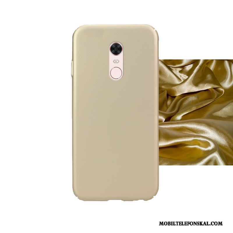 Redmi Note 5 Nubuck Fallskydd Skal Telefon Guld Fodral Hård Röd