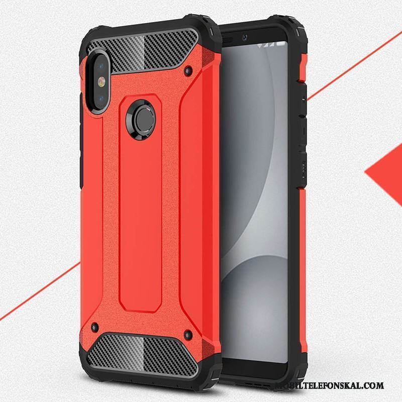 Redmi Note 5 Pro Fallskydd Silikon Hög Röd Liten All Inclusive Skal Telefon