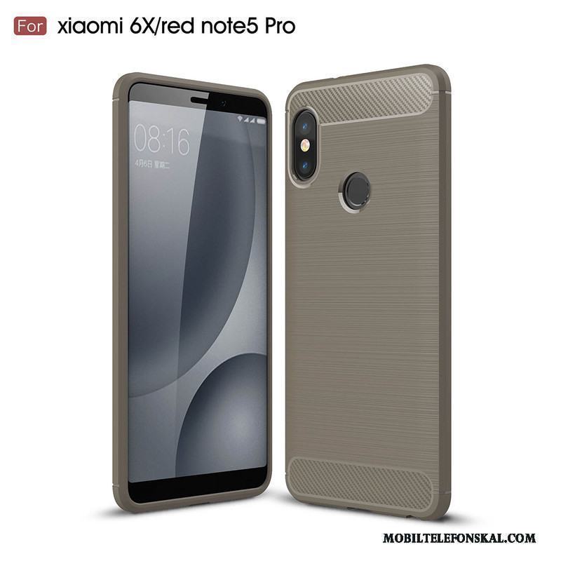 Redmi Note 5 Pro Mjuk Kostfiber Röd Skydd All Inclusive Skal Fodral