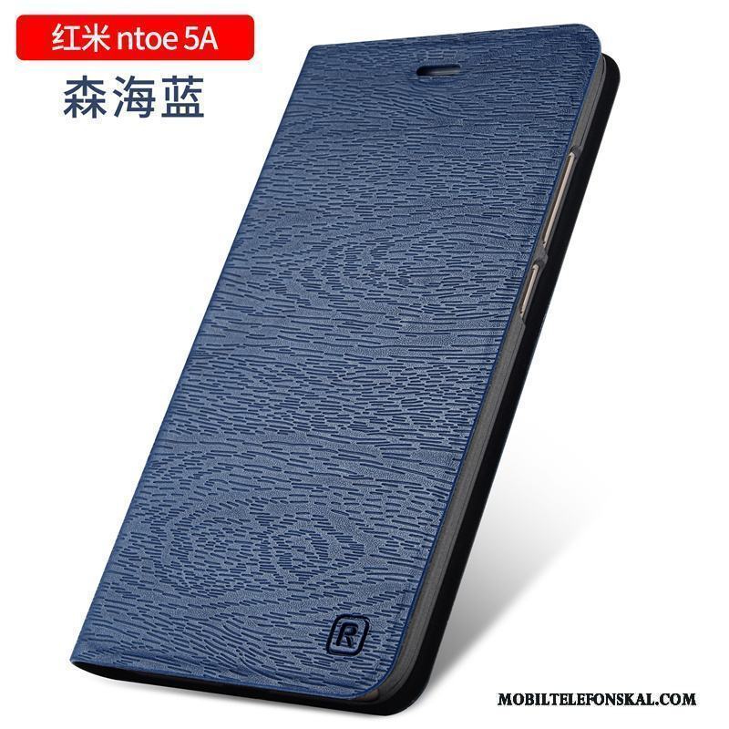 Redmi Note 5a Fallskydd Fodral Clamshell Läderfodral Röd Skal Telefon