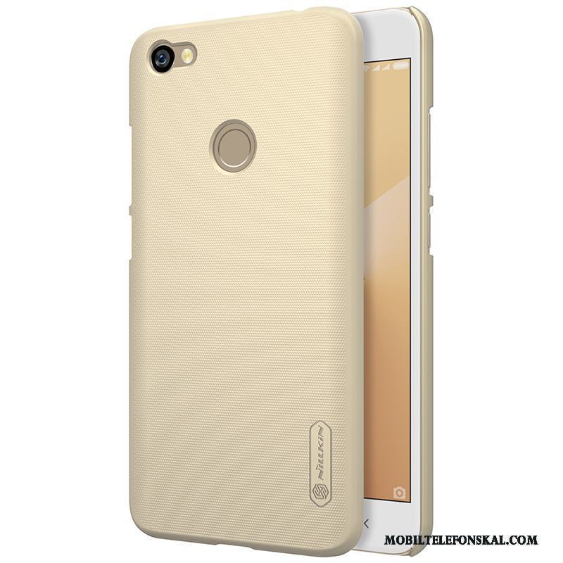 Redmi Note 5a Fodral Nubuck Skydd Vit Hög Guld Skal