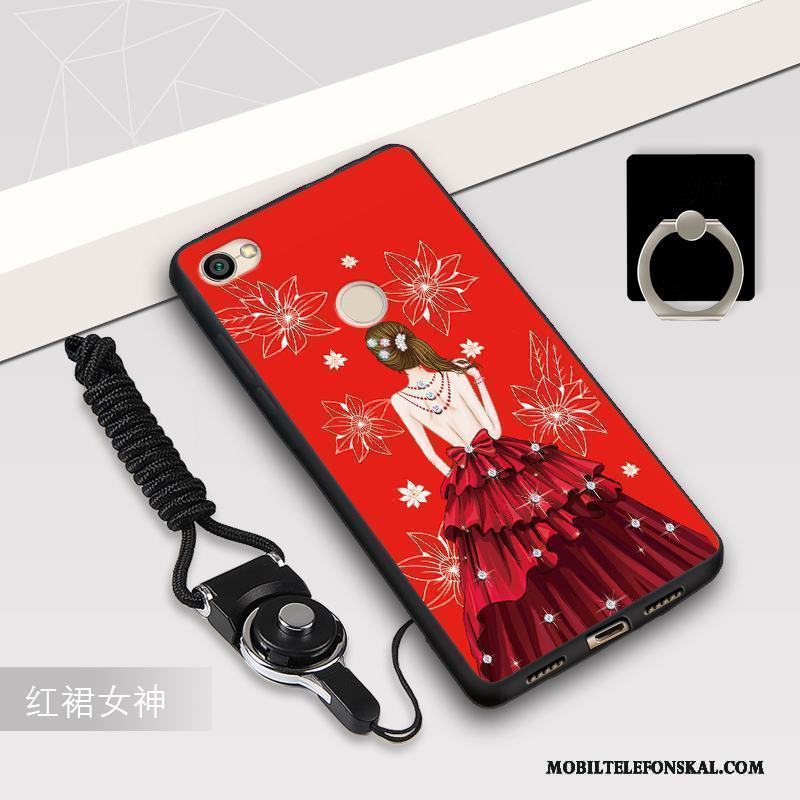 Redmi Note 5a Fodral Skal Telefon Röd Silikon Hög Fallskydd
