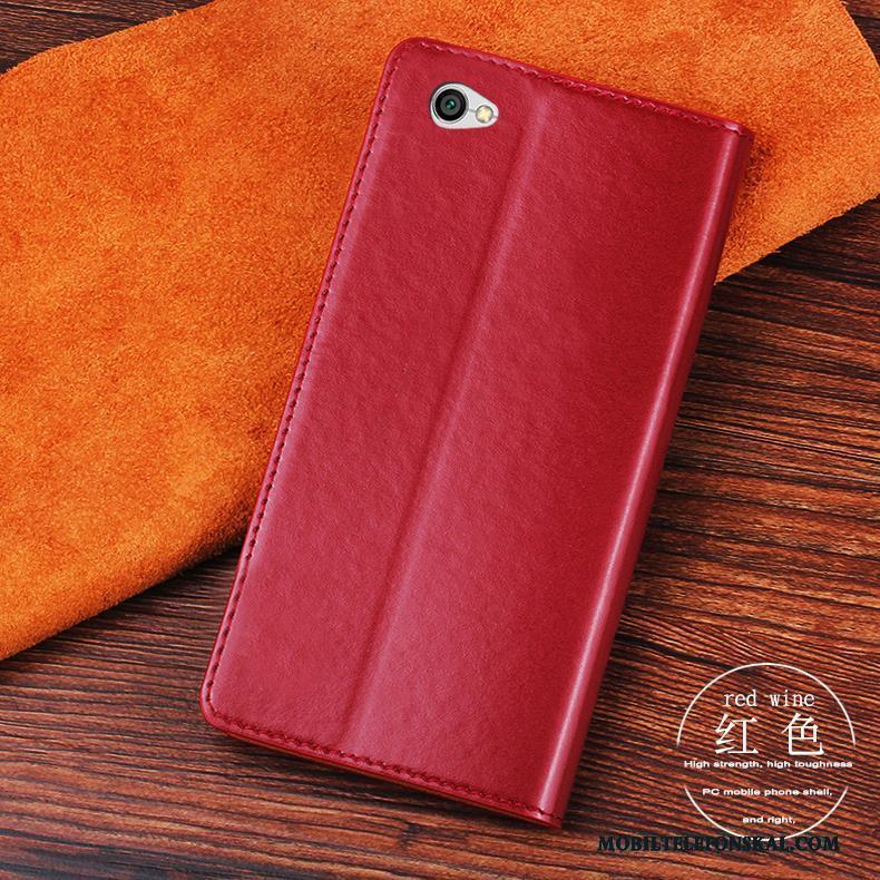 Redmi Note 5a Fodral Skydd Fallskydd All Inclusive Skal Telefon Läderfodral Röd
