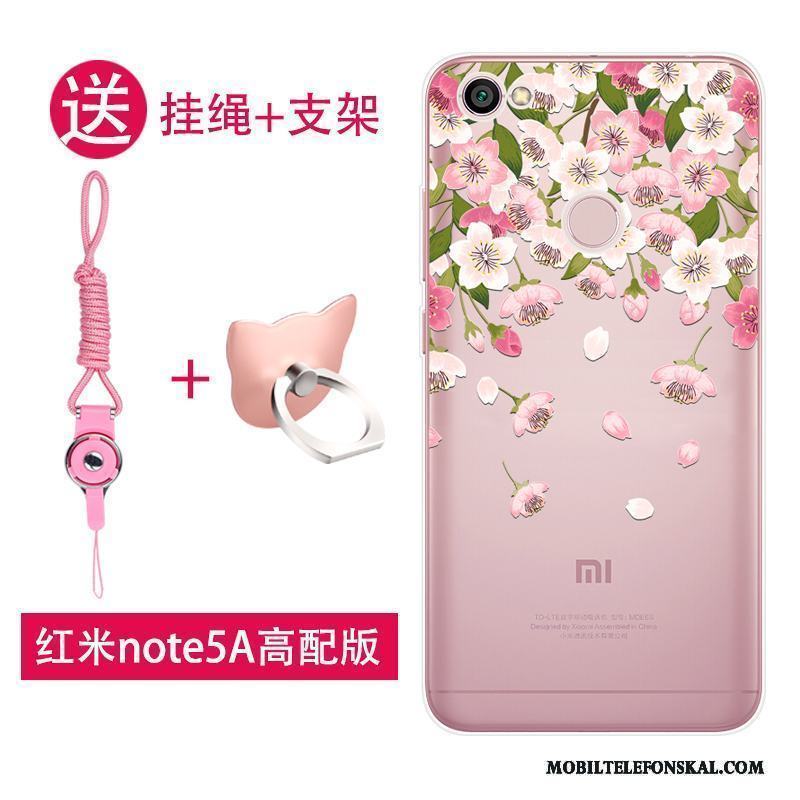 Redmi Note 5a Skal Telefon Röd Rosa Skydd Liten Silikon Mjuk