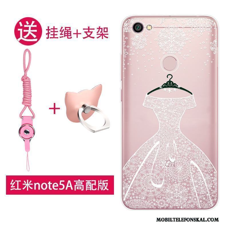 Redmi Note 5a Skal Telefon Röd Rosa Skydd Liten Silikon Mjuk