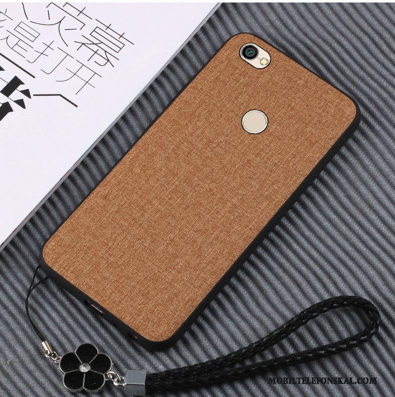 Redmi Note 5a Skydd Silikon Skal Telefon Blå Liten Läder Fodral