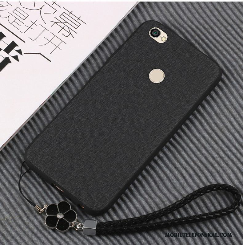 Redmi Note 5a Skydd Silikon Skal Telefon Blå Liten Läder Fodral