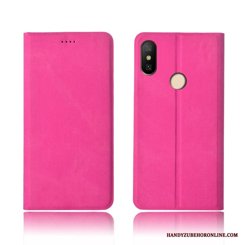 Redmi Note 6 Pro Läderfodral Röd Skal Telefon Skydd Mobil Telefon All Inclusive Clamshell