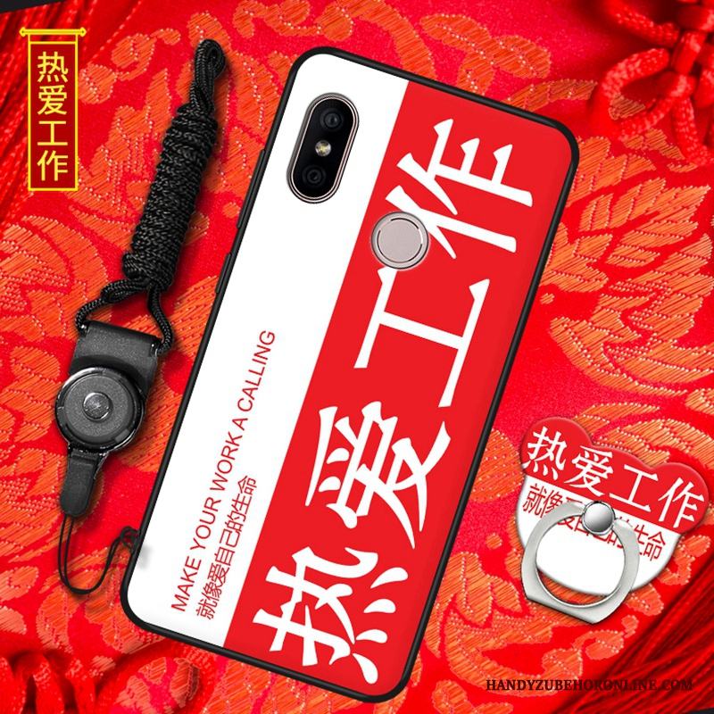 Redmi Note 6 Pro Röd Mjuk Fodral Ny Skydd Skal Telefon