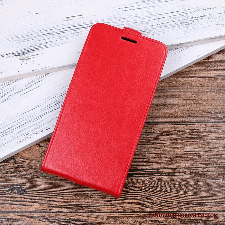 Redmi Note 6 Pro Skal Mönster Fallskydd Läderfodral Röd Svart Kort Mobil Telefon