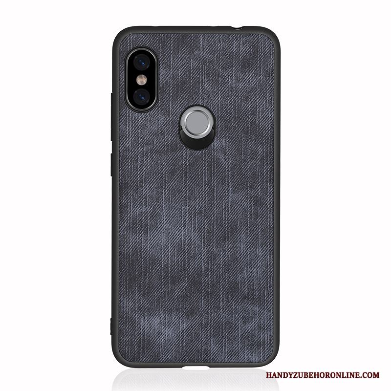 Redmi Note 6 Pro Skal Telefon Till Röd Skydd Denim Fodral Mönster