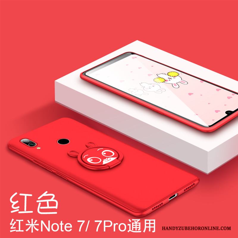 Redmi Note 7 Fodral Skydd Tecknat Support Skal Telefon Pu Fallskydd