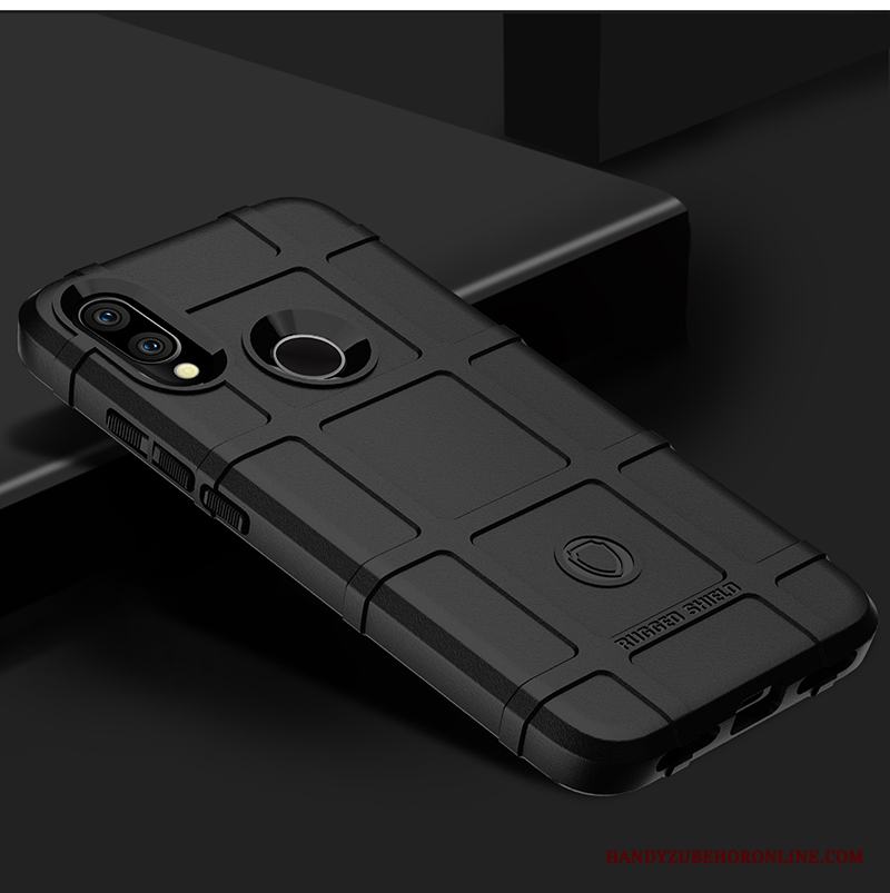 Redmi Note 7 Tjock Silikon Skal All Inclusive Röd Trend Varumärke Skydd