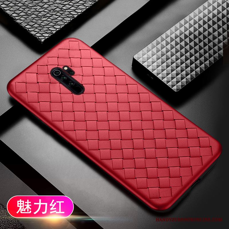 Redmi Note 8 Pro Fallskydd Svart Mjuk Blå Fodral Röd Skal Telefon