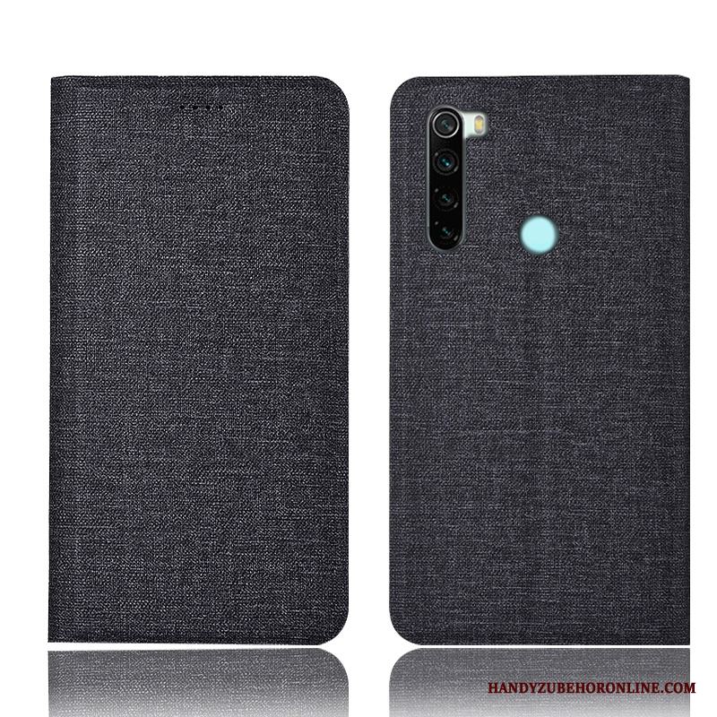 Redmi Note 8 Pro Skal Telefon Fodral Läderfodral Skydd All Inclusive Blå Röd