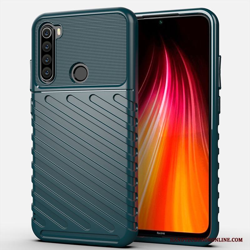 Redmi Note 8t Mobil Telefon Svart Fodral Skal Telefon Röd Fallskydd