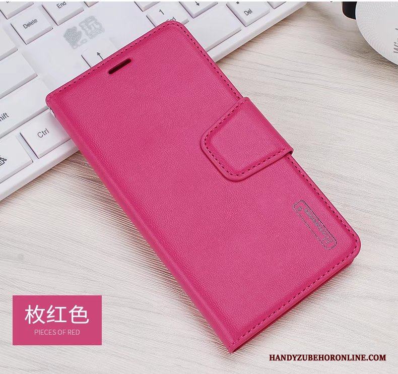 Redmi Note 9 All Inclusive Fallskydd Clamshell Röd Silikon Skal Telefon Läderfodral