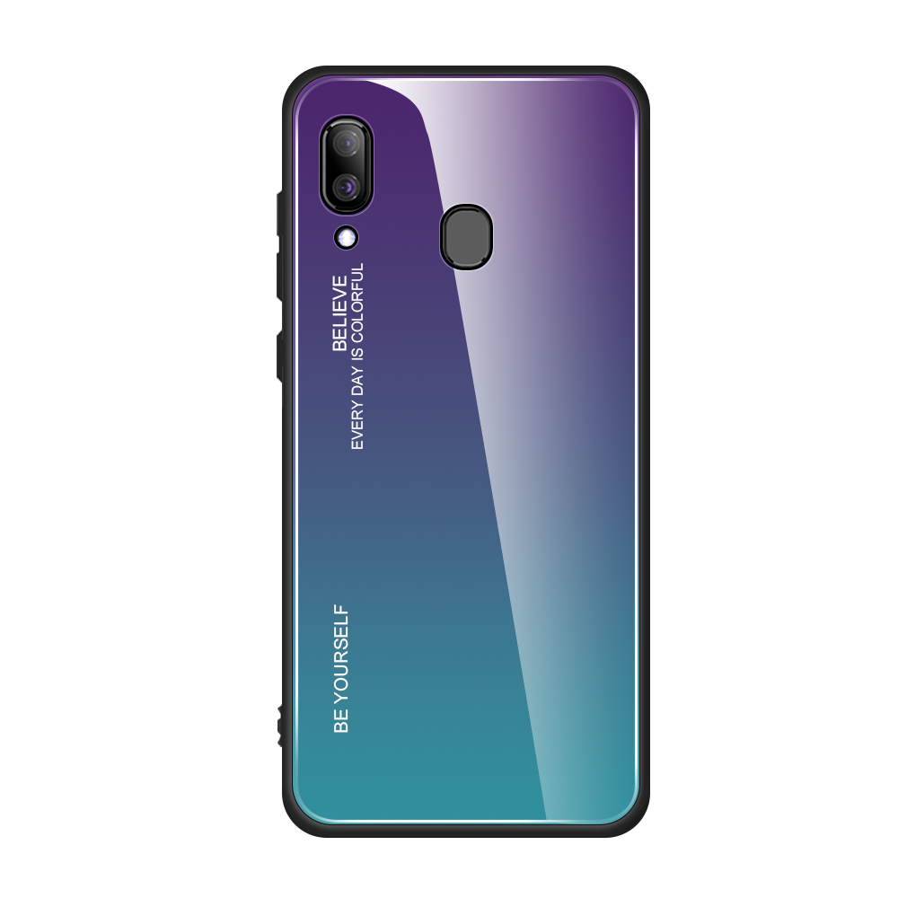 Samsung Galaxy A20e All Inclusive Glas Skal Fallskydd Stjärna Trend Grön