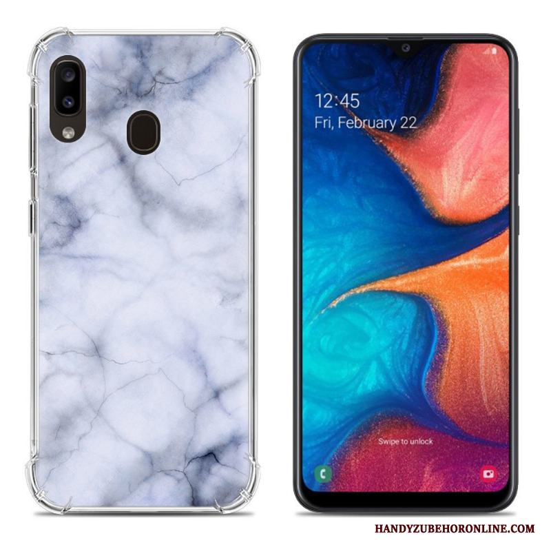 Samsung Galaxy A20e Fallskydd Skal Telefon Mjuk Kreativa Färg Net Red