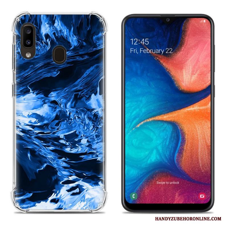 Samsung Galaxy A20e Fallskydd Skal Telefon Mjuk Kreativa Färg Net Red