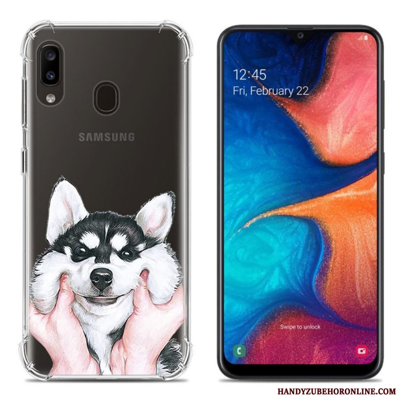 Samsung Galaxy A20e Fallskydd Skal Telefon Mjuk Kreativa Färg Net Red