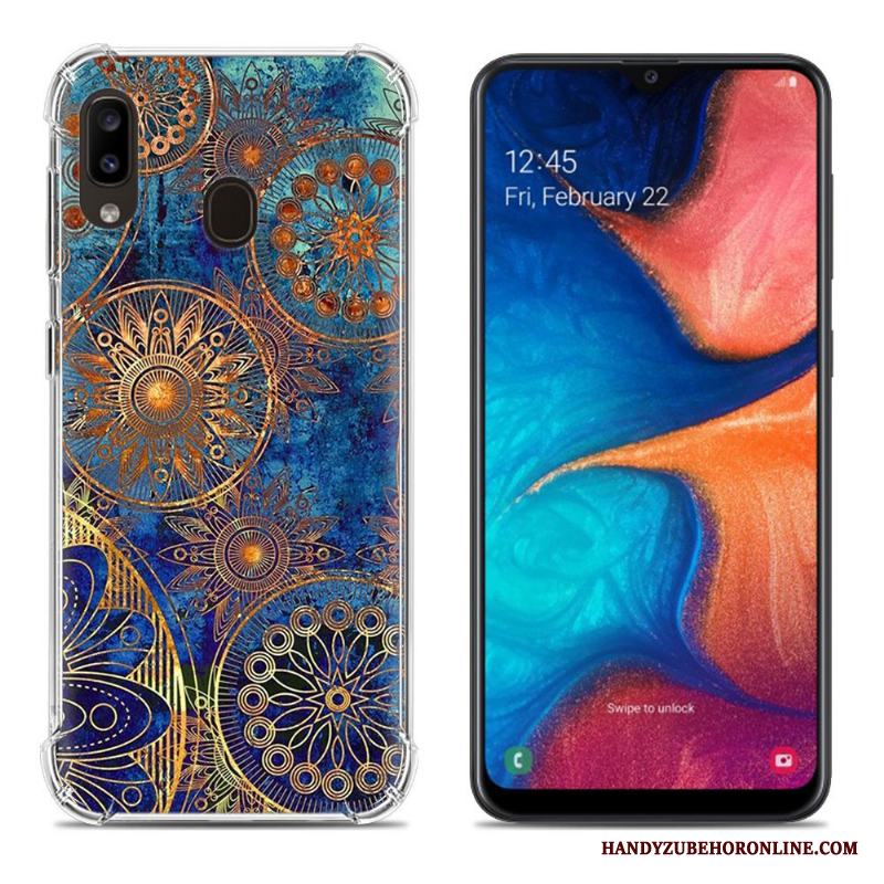 Samsung Galaxy A20e Fallskydd Skal Telefon Mjuk Kreativa Färg Net Red